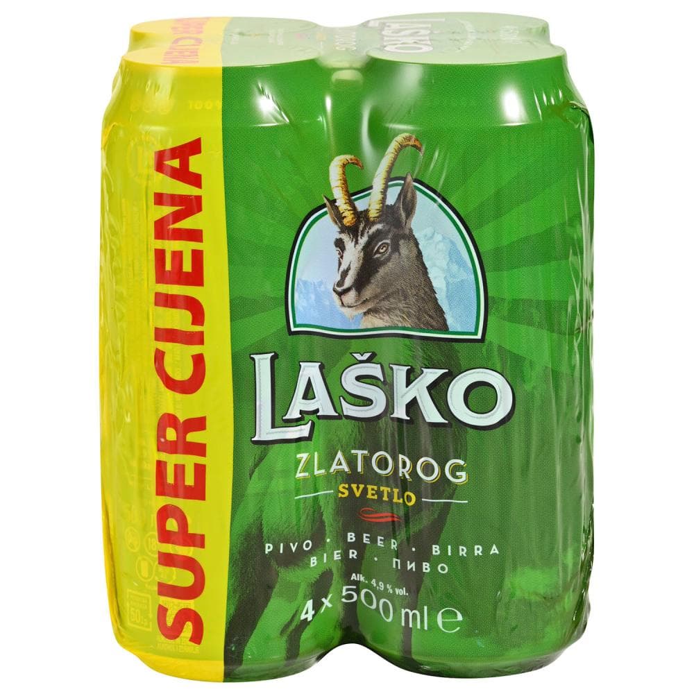 Pivo Laško 4 x 0,5 L Akcija u trgovini Spar