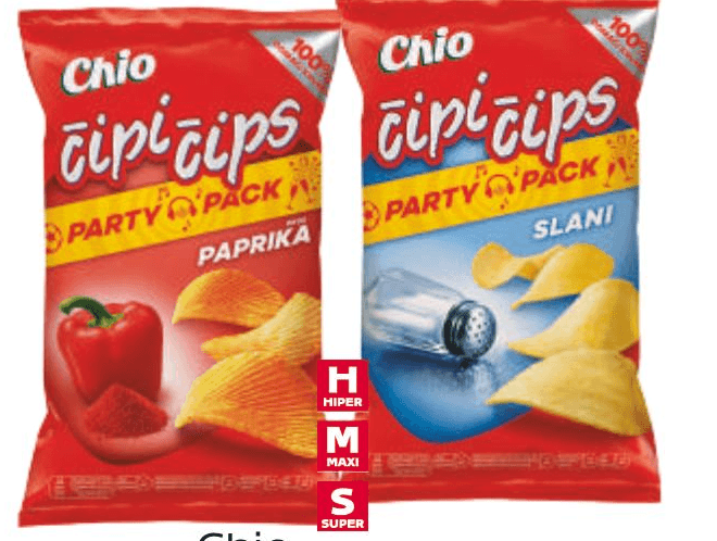 Chio Čipi čips 190 g ili 200 g Akcija u trgovini Tommy