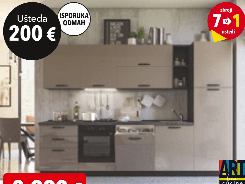 ART cucina Kuhinja ASCOLI s aparatima 300 cm Akcija u trgovini Harvey Norman