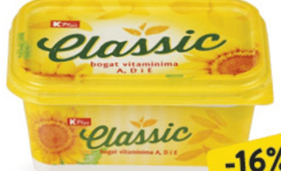 K Plus margarin lagani 500 g Akcija u trgovini Konzum