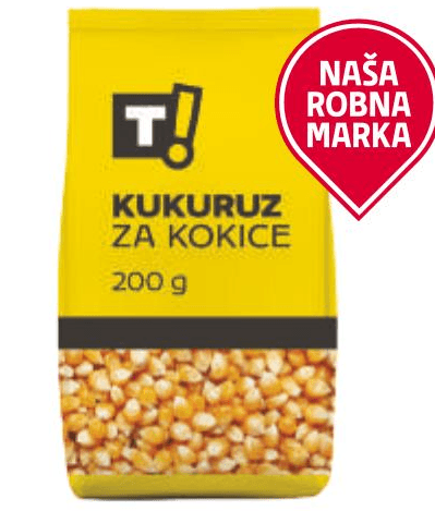 T! Kukuruz za kokice 200 g Akcija u trgovini Tommy