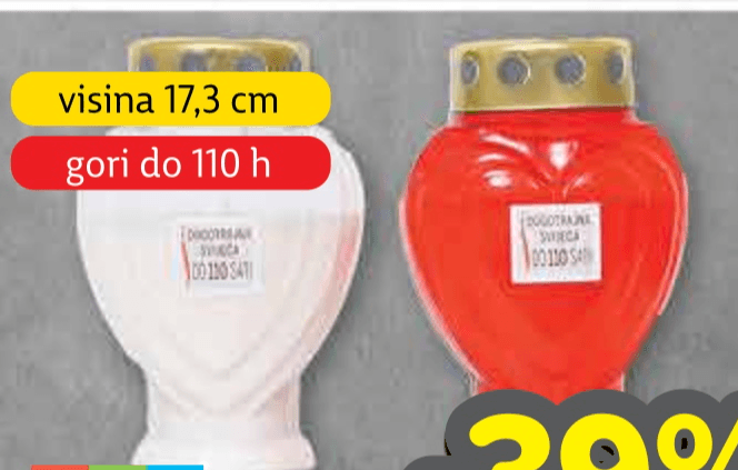 Lampion PaxLui srce Akcija u trgovini Plodine