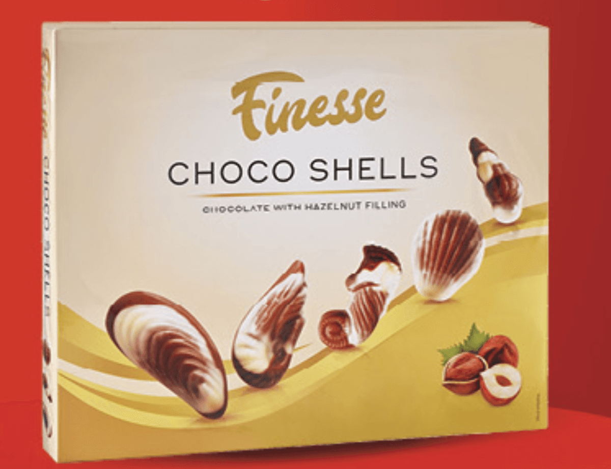 Finesse bombonijera Školjkice 230g Akcija u trgovini Konzum