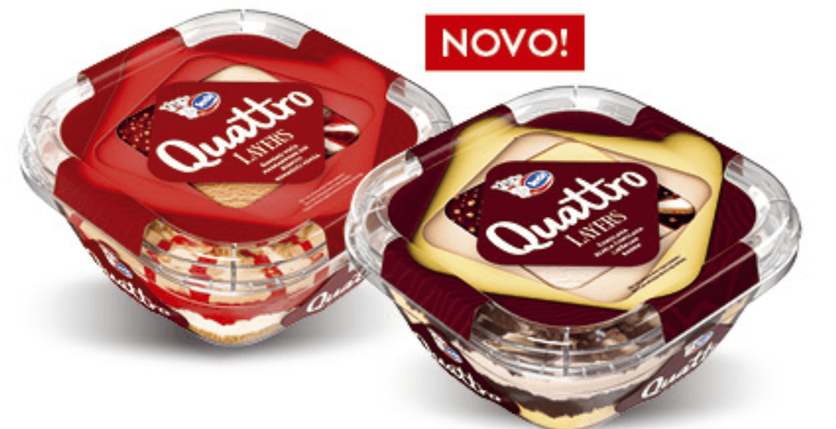 Quattro Sladoled Layers 800ml Akcija u trgovini Konzum