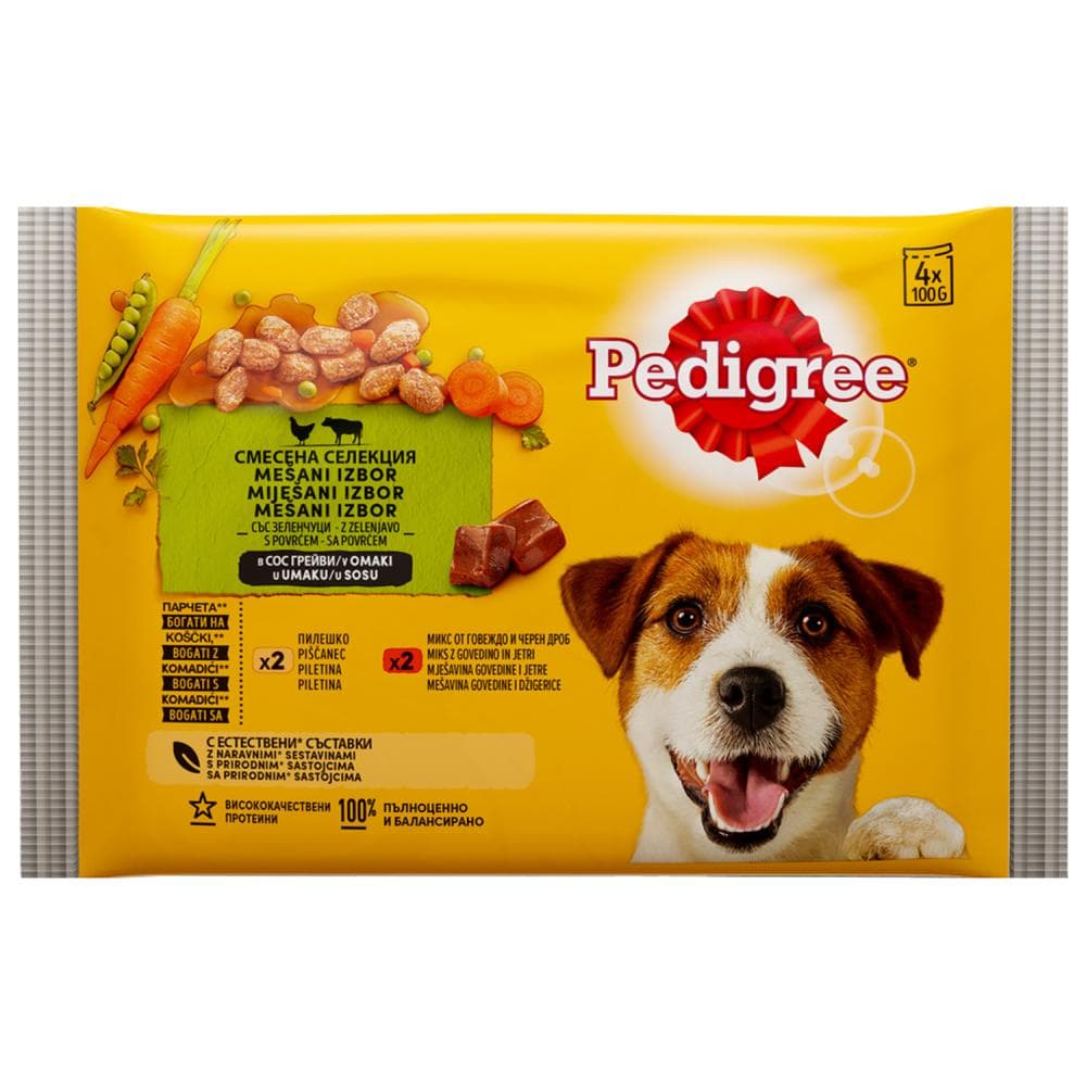 Pedigree hrana za pse 4x100 g Akcija u trgovini Kaufland