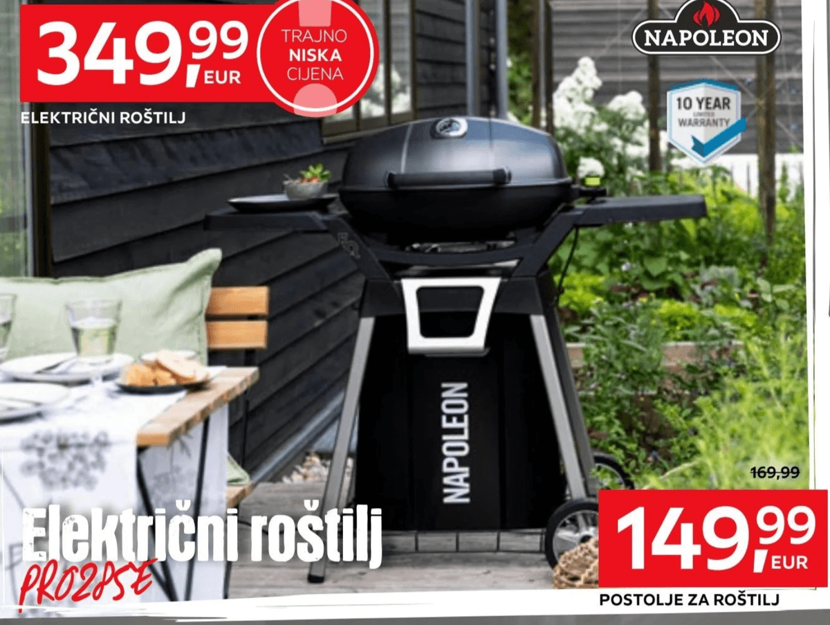 Električni roštilj PRO2PSE NAPOLEON Akcija u trgovini Lesnina