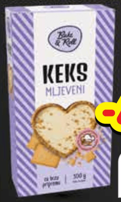 BAKE AND ROLL Keks 300 g Akcija u trgovini Plodine