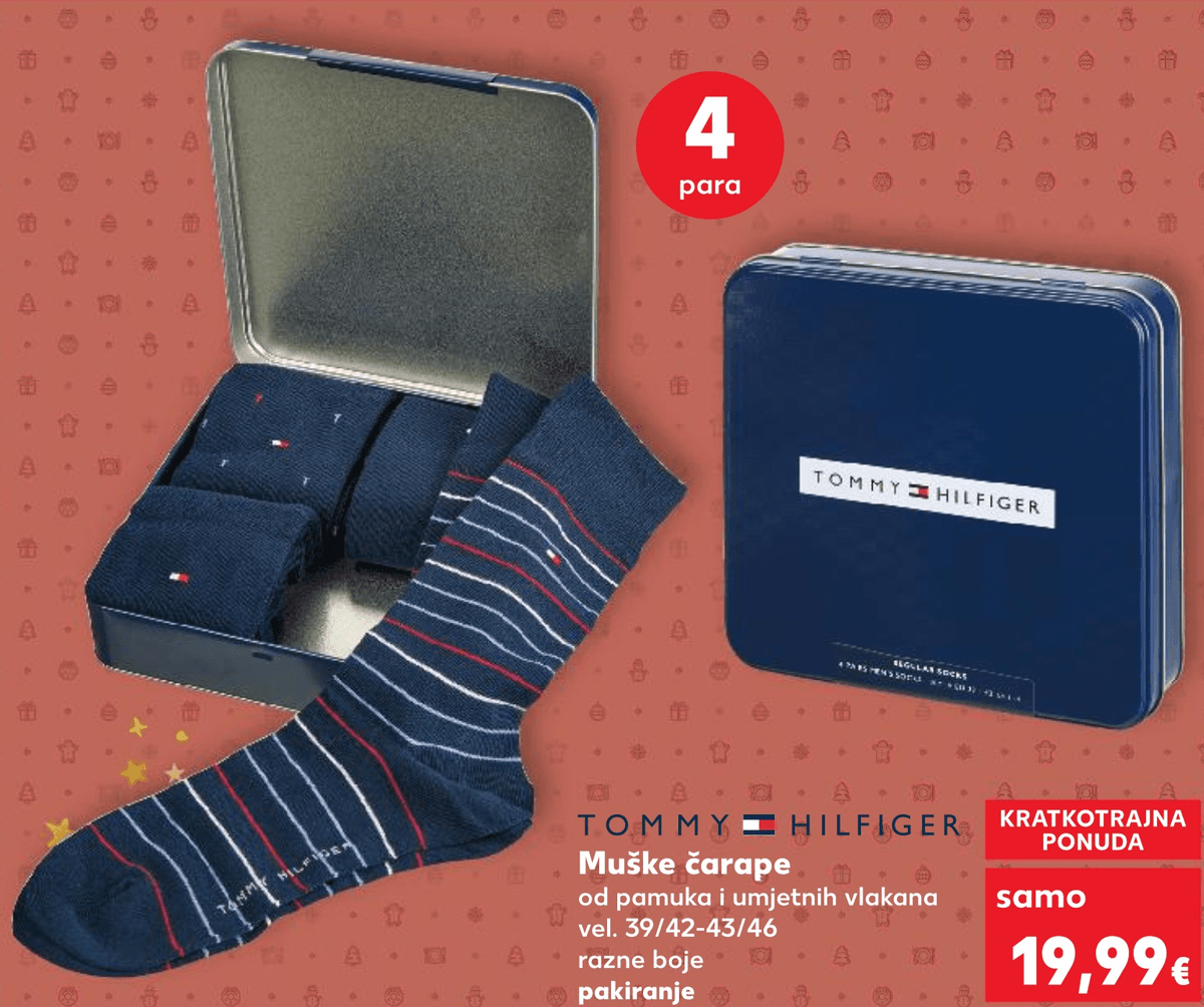 Muške čarape TOMMY HILFIGER 4 para Akcija u trgovini Kaufland