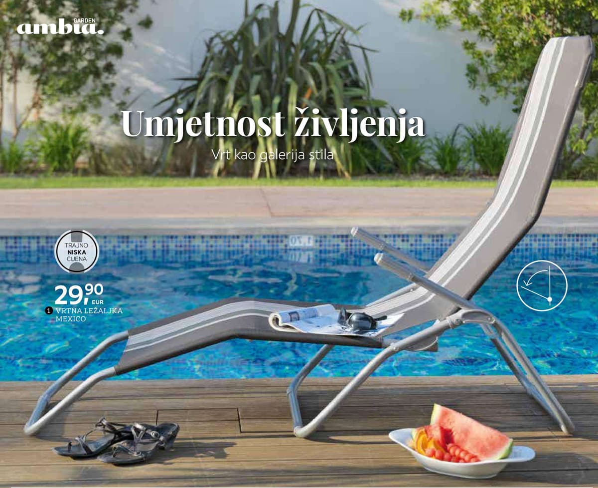 Vrtna ležaljka Mexico 1 kom Ambia Garden Akcija u trgovini Lesnina