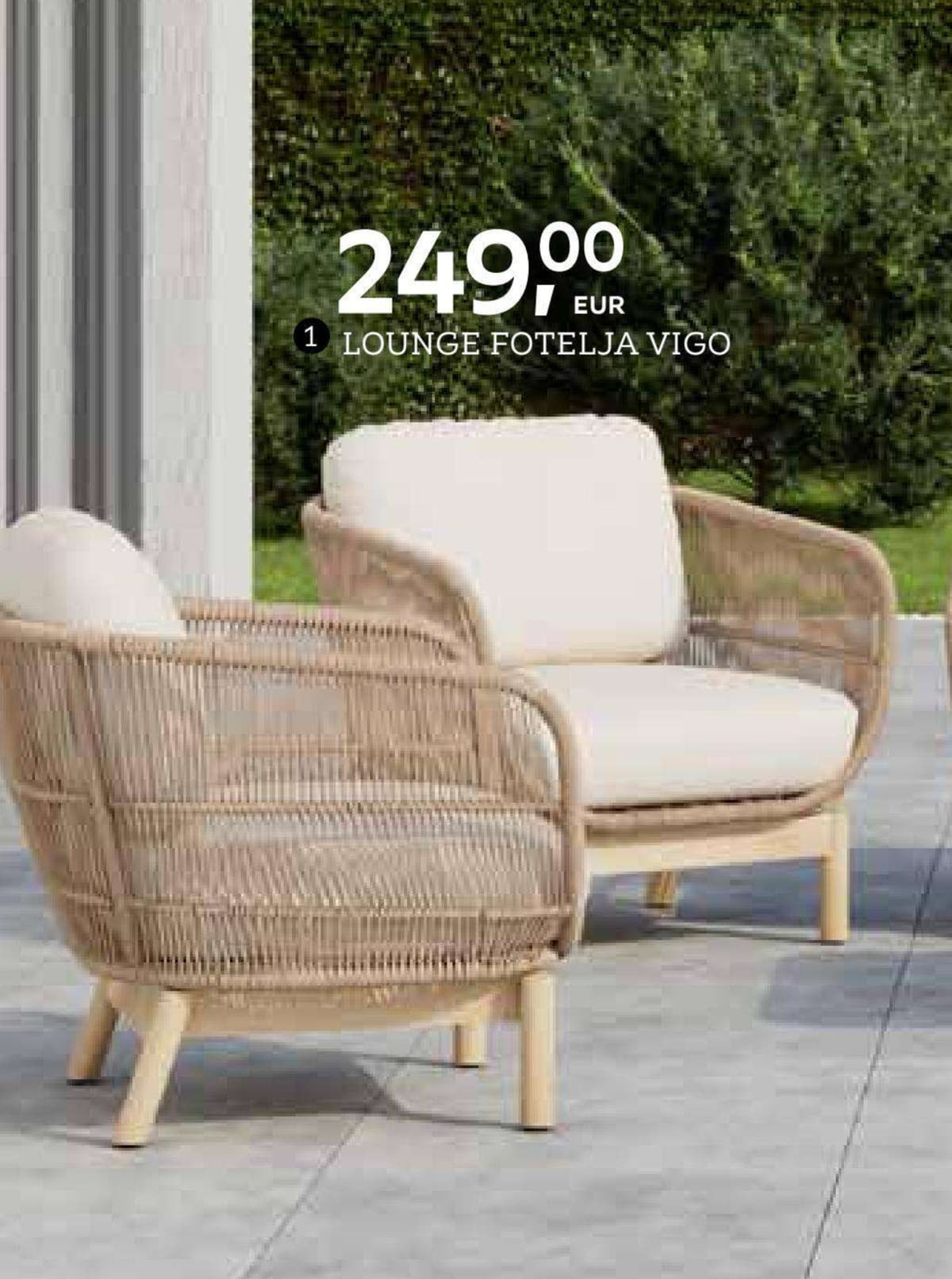Lounge fotelja Vigo 1 kom Ambia Garden Akcija u trgovini Lesnina