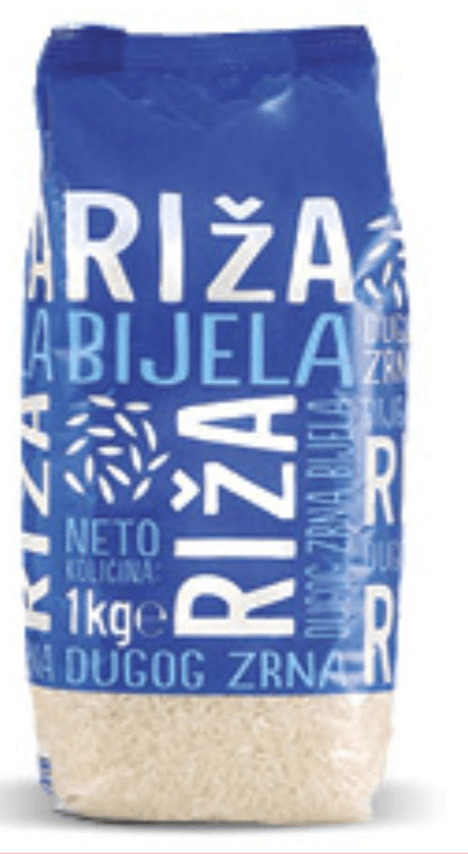 Riža dugo zrno 1kg Akcija u trgovini Konzum