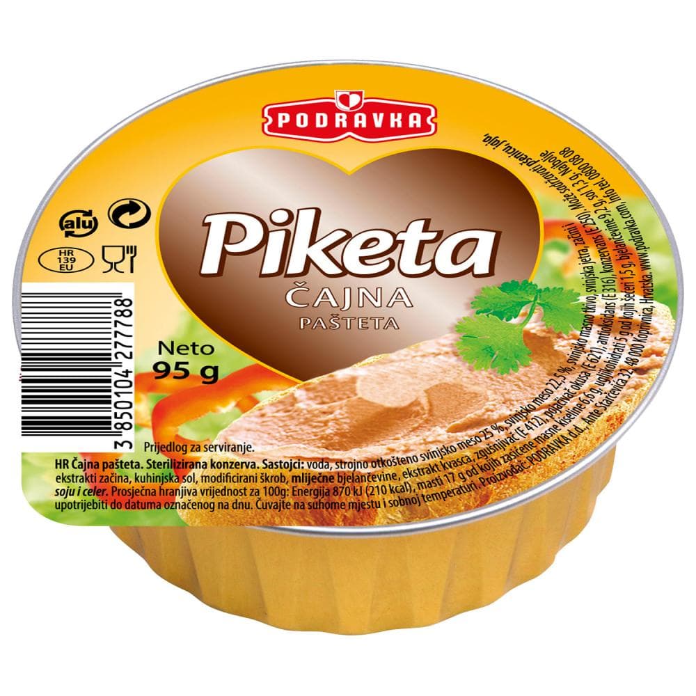 Piketa čajna pašteta 95 g Akcija u trgovini Studenac