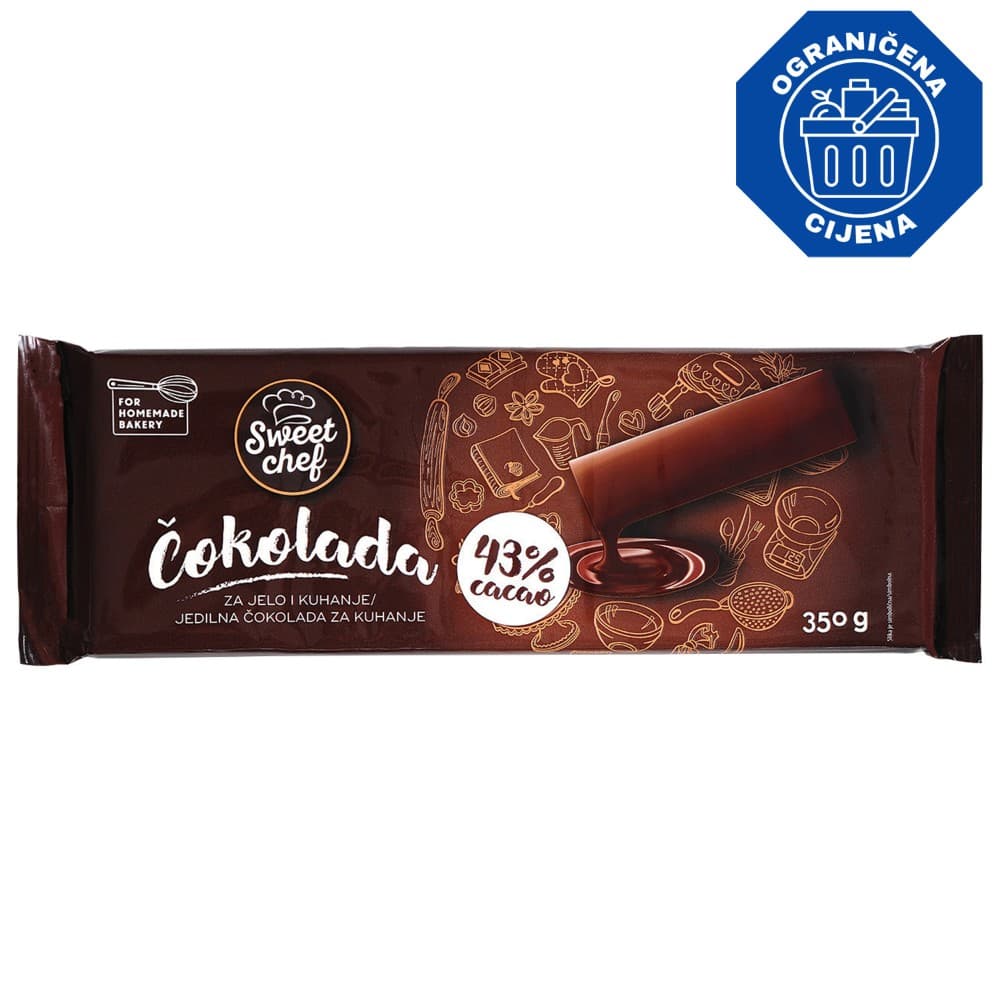 Sweet Chef čokolada za kuhanje 350 g Akcija u trgovini Konzum