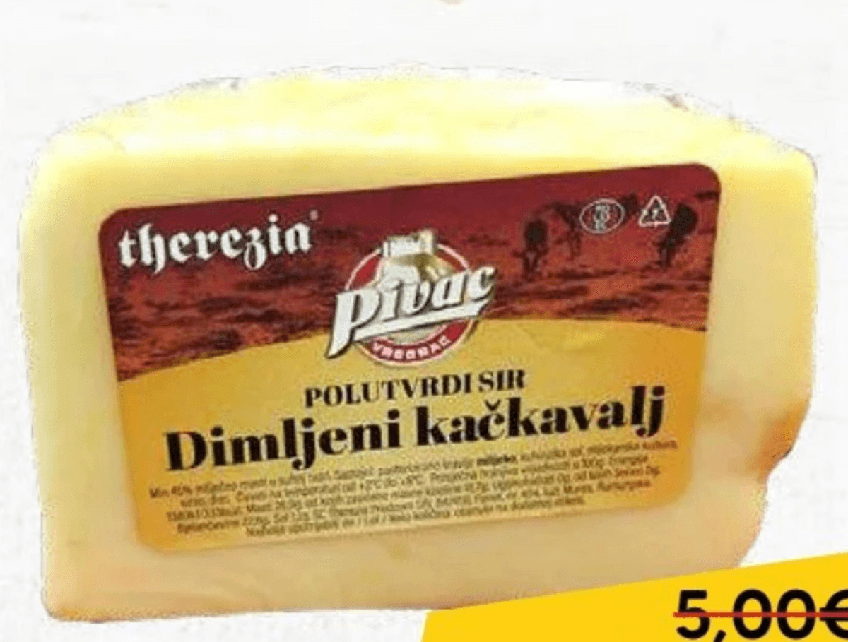 Pivac sir kačkavalj dimljeni 380 g Akcija u trgovini Pivac