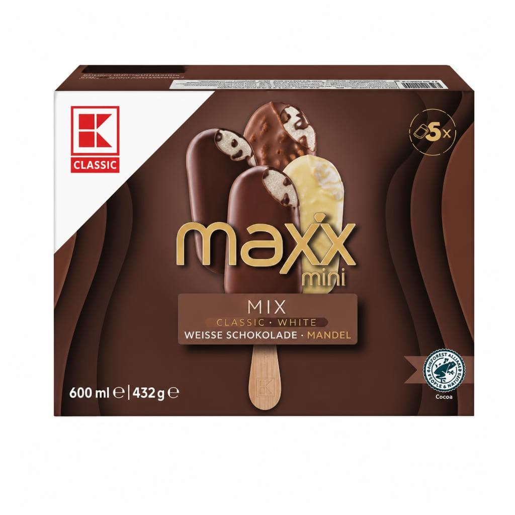 Sladoled Mini Maxx classic ili bijela čokolada i badem 12 x 50 ml K Classic Akcija u trgovini Kaufland