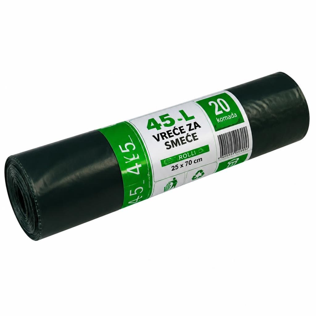Vreće za smeće 45 l, 15/1, 50x60 cm, 1 pakiranje Akcija u trgovini Boso
