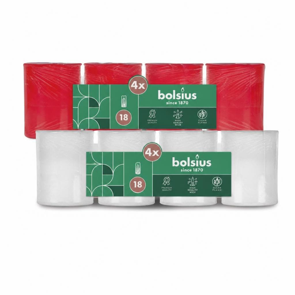 Bolsius uložak mali crveni, bijeli 4/1 Akcija u trgovini Konzum