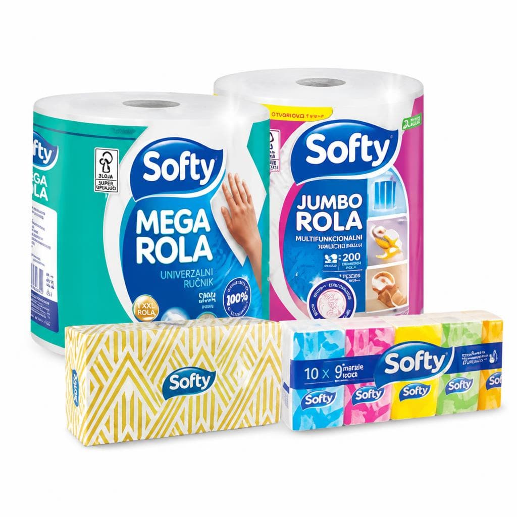 Softy papirnati ručnici ili maramice Akcija u trgovini Plodine