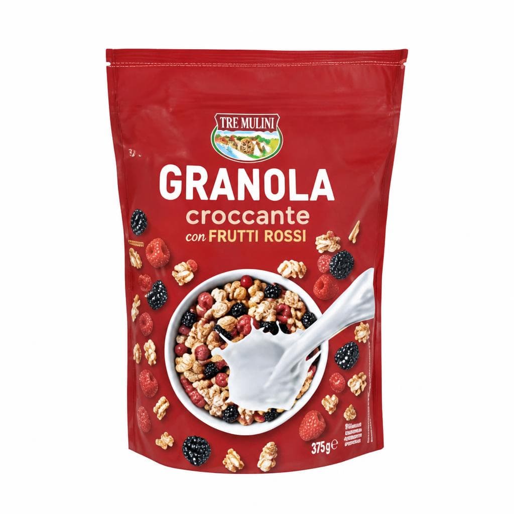 Tre Mulini granola croccante con frutti rossi 375 g Akcija u trgovini Eurospin