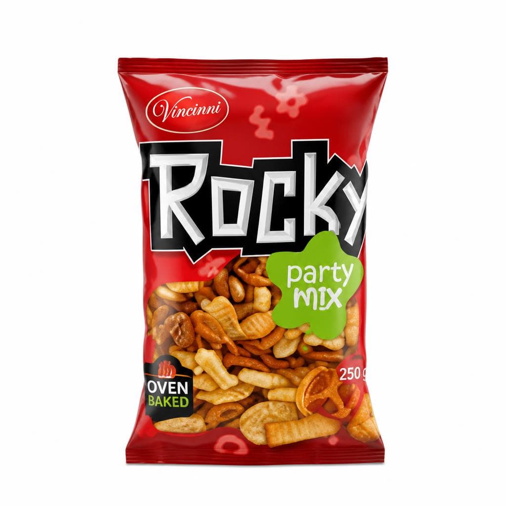 Vincinni krekeri Rocky Party mix 250 g Akcija u trgovini Boso