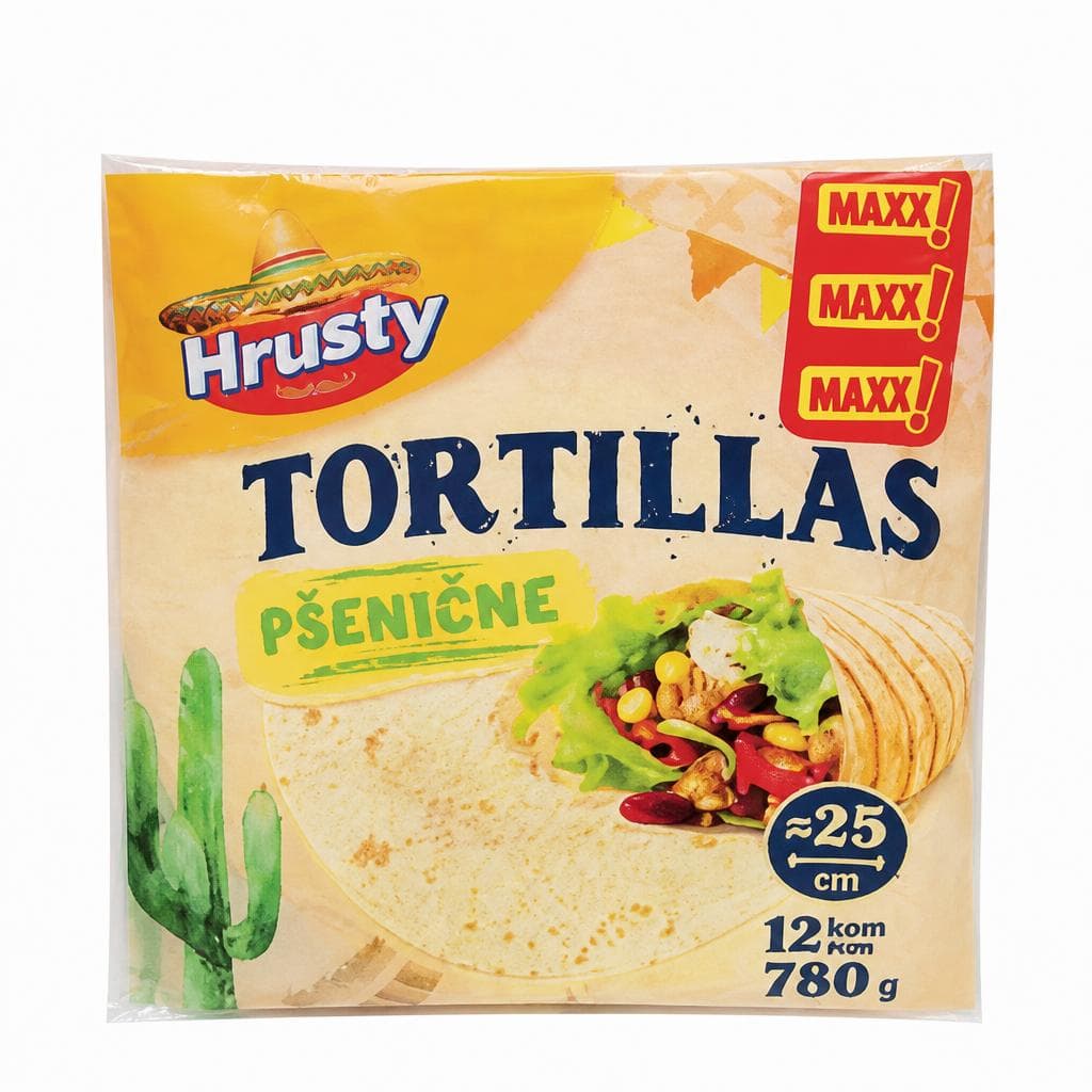 Hrusty tortilla pšenična 12 kom, 780g Akcija u trgovini Konzum