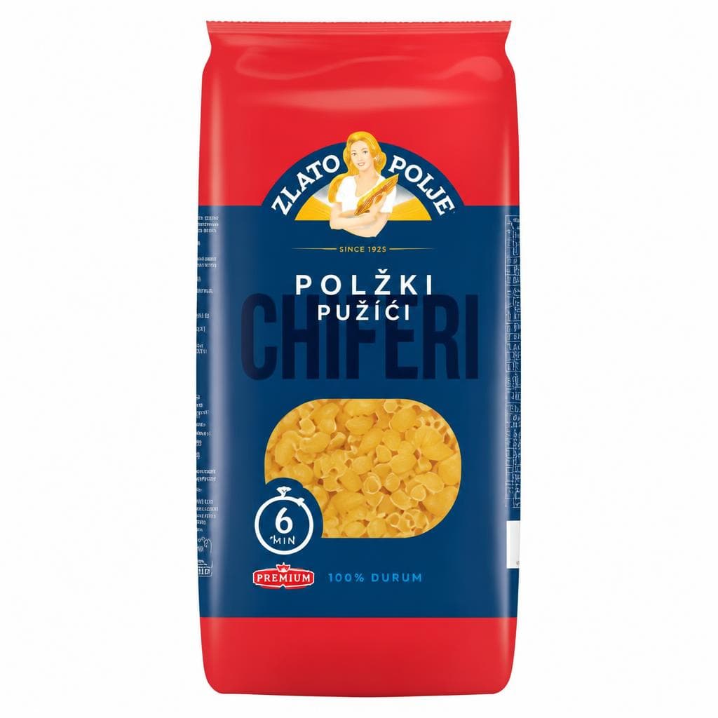 Zlato Polje tjestenina fusilli ili pužići 500 g Akcija u trgovini KTC