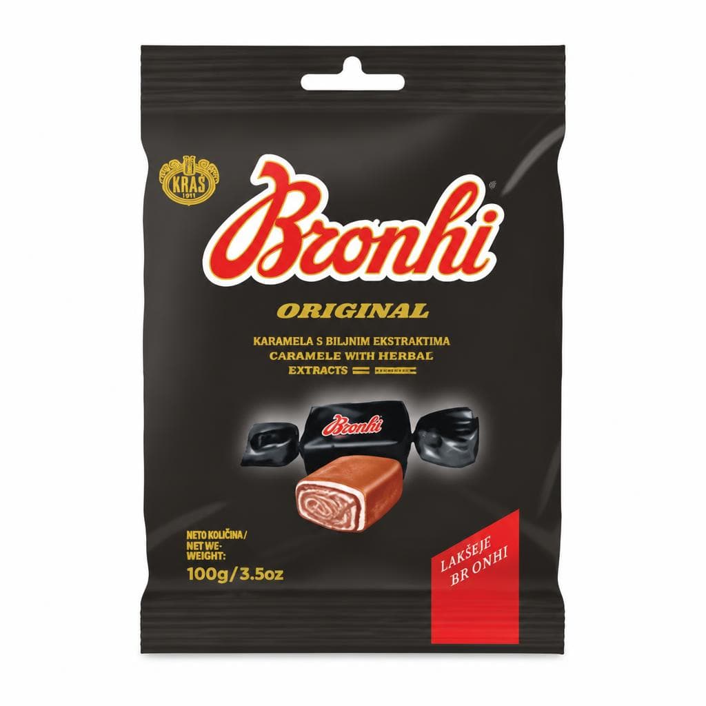 Kraš Bomboni Bronhi original 100 g Akcija u trgovini Studenac