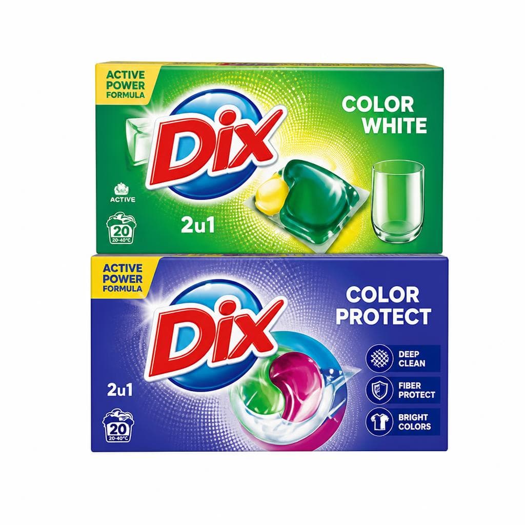 Dix kapsule za rublje Color&White ili Color Protect 20 komada Akcija u trgovini Plodine
