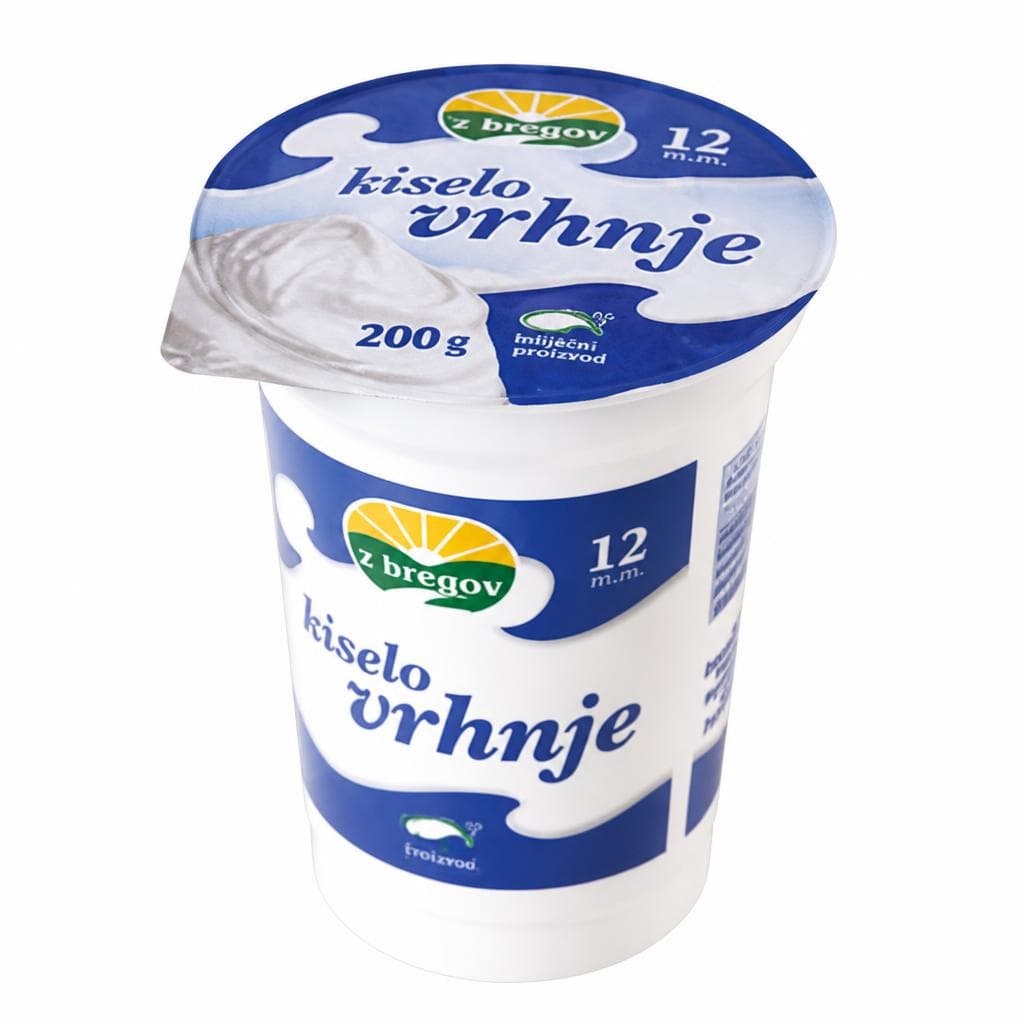 Kiselo vrhnje 'Z bregov 200 g Akcija u trgovini Spar