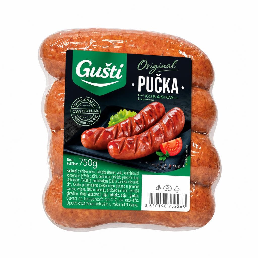 Gušti pučka kobasica 750 g Akcija u trgovini Plodine