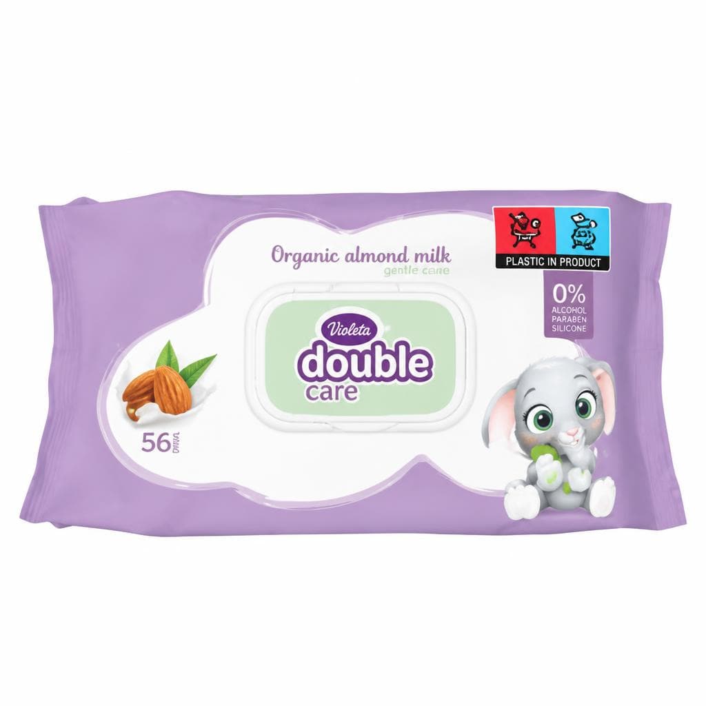 Double Care, Violeta dječje vlažne maramice 56 kom Akcija u trgovini Tommy