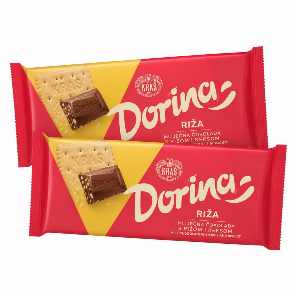 Kraš Dorina čokolada keks, riža 75 g - 80 g Akcija u trgovini Djelo