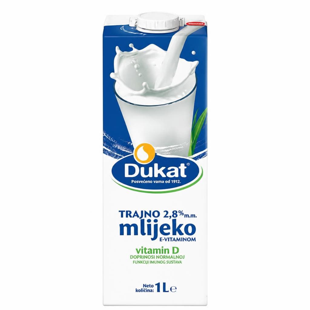 Dukat Trajno mlijeko 1 L Akcija u trgovini Tommy