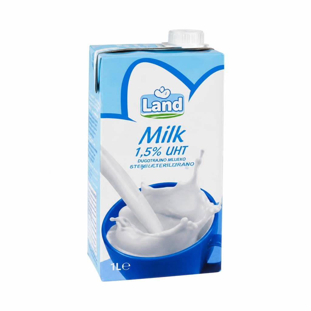 Land Milk trajno mlijeko 1,5% UHT 1 l Akcija u trgovini Eurospin