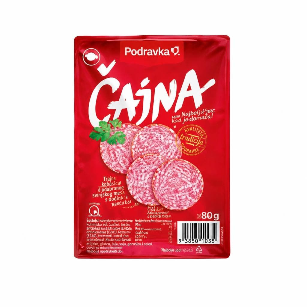 Podravka čajna kobasica 80 g Akcija u trgovini Djelo