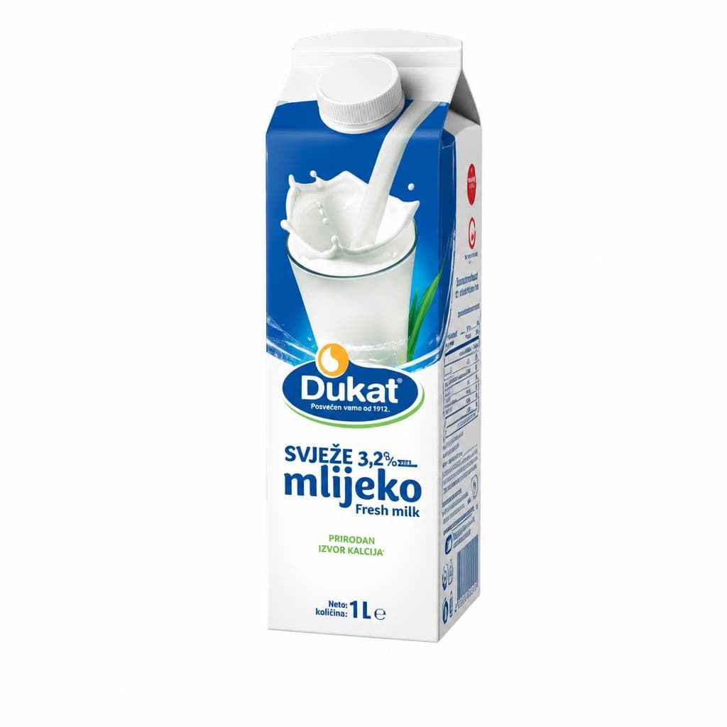 Svježe mlijeko 3,2% m.m. 1 l Dukat Akcija u trgovini Boso