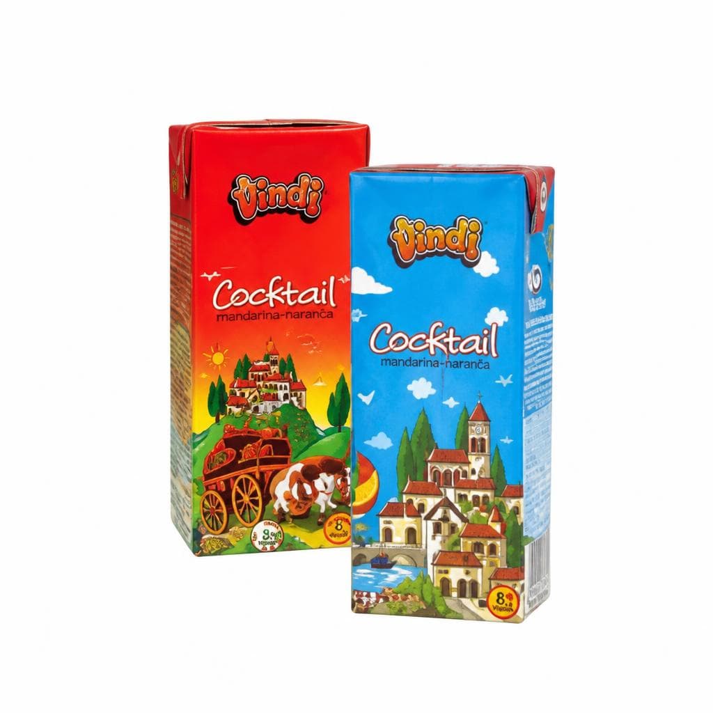 Vindi sok Cocktail mandarina-naranča 250 ml Akcija u trgovini Djelo