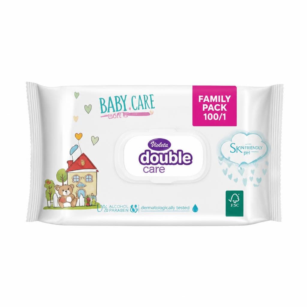 Violeta toaletni vlažni papir double care family 100/1 Akcija u trgovini Pivac