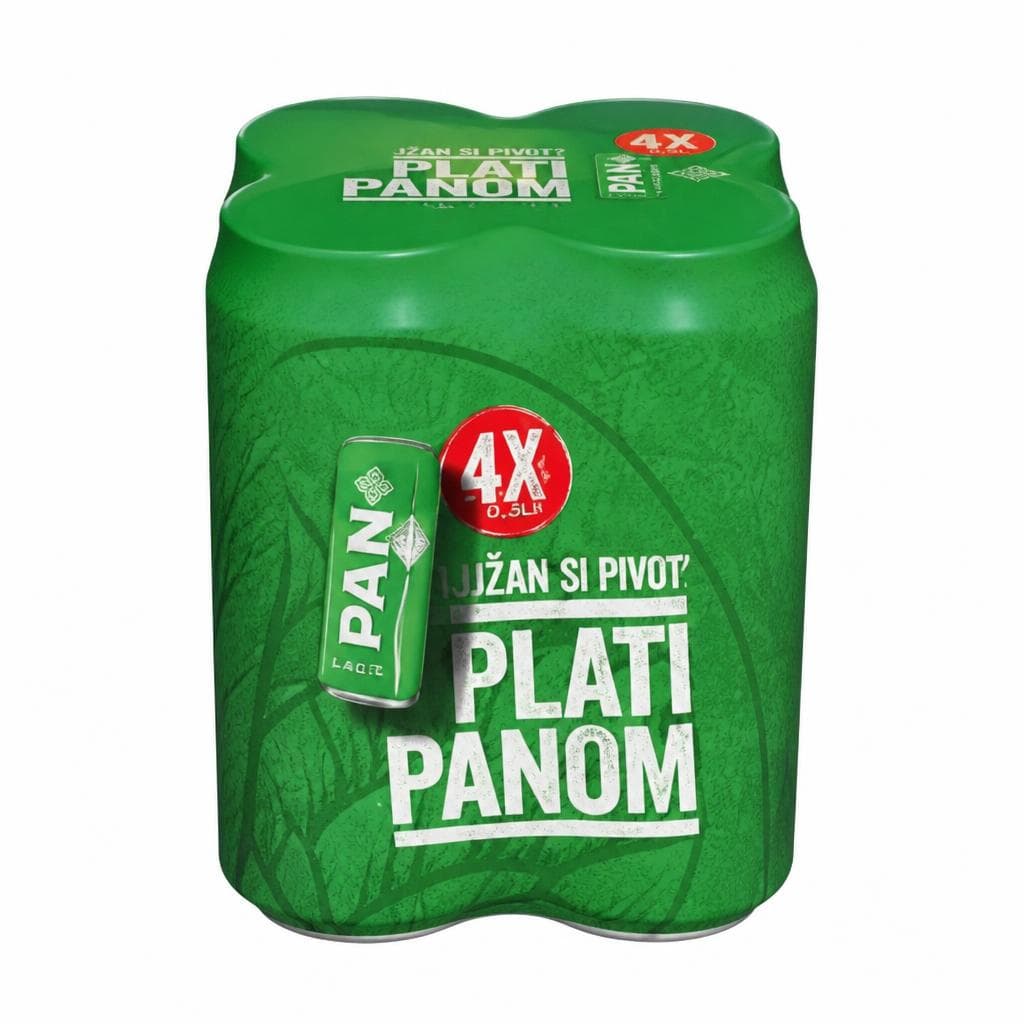 Pivo Pan 4x0,50 l Akcija u trgovini Vrutak