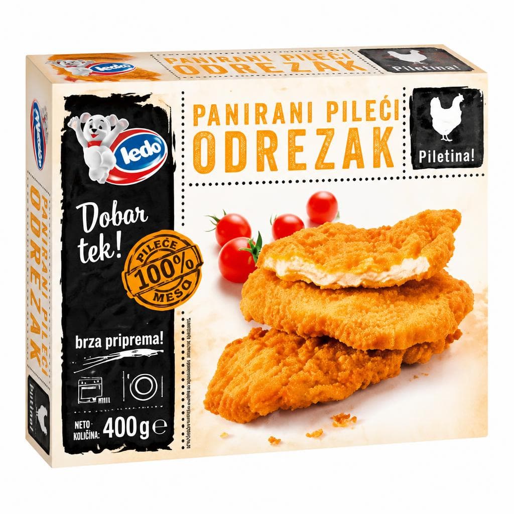 Ledo panirani pileći odrezak 400 g Akcija u trgovini KTC