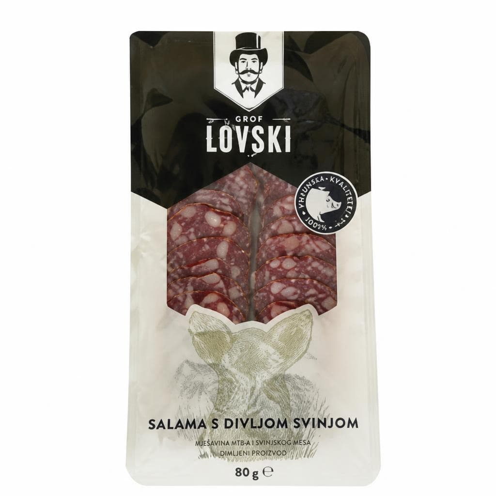 Salama od divlje svinje 80g Grof Lovski Akcija u trgovini Konzum