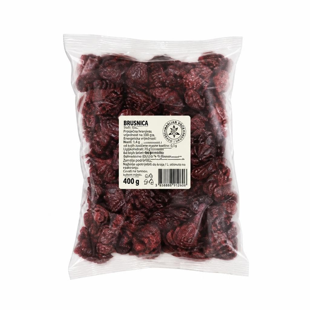 Brusnica suha 400 g Akcija u trgovini KTC