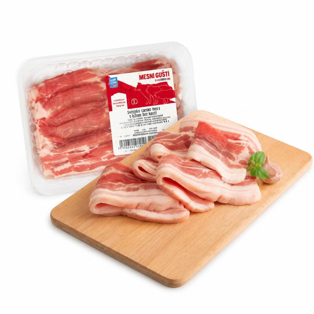 Svinjsko carsko meso s kožom bez kosti narezano 500 g MESNI GUŠTI Akcija u trgovini Eurospin