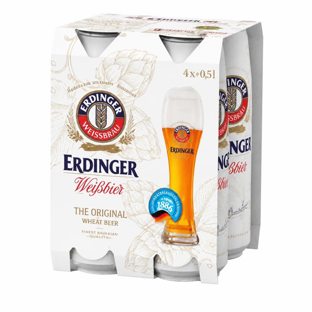 Erdinger Weissbier 4x0,5l Akcija u trgovini Konzum