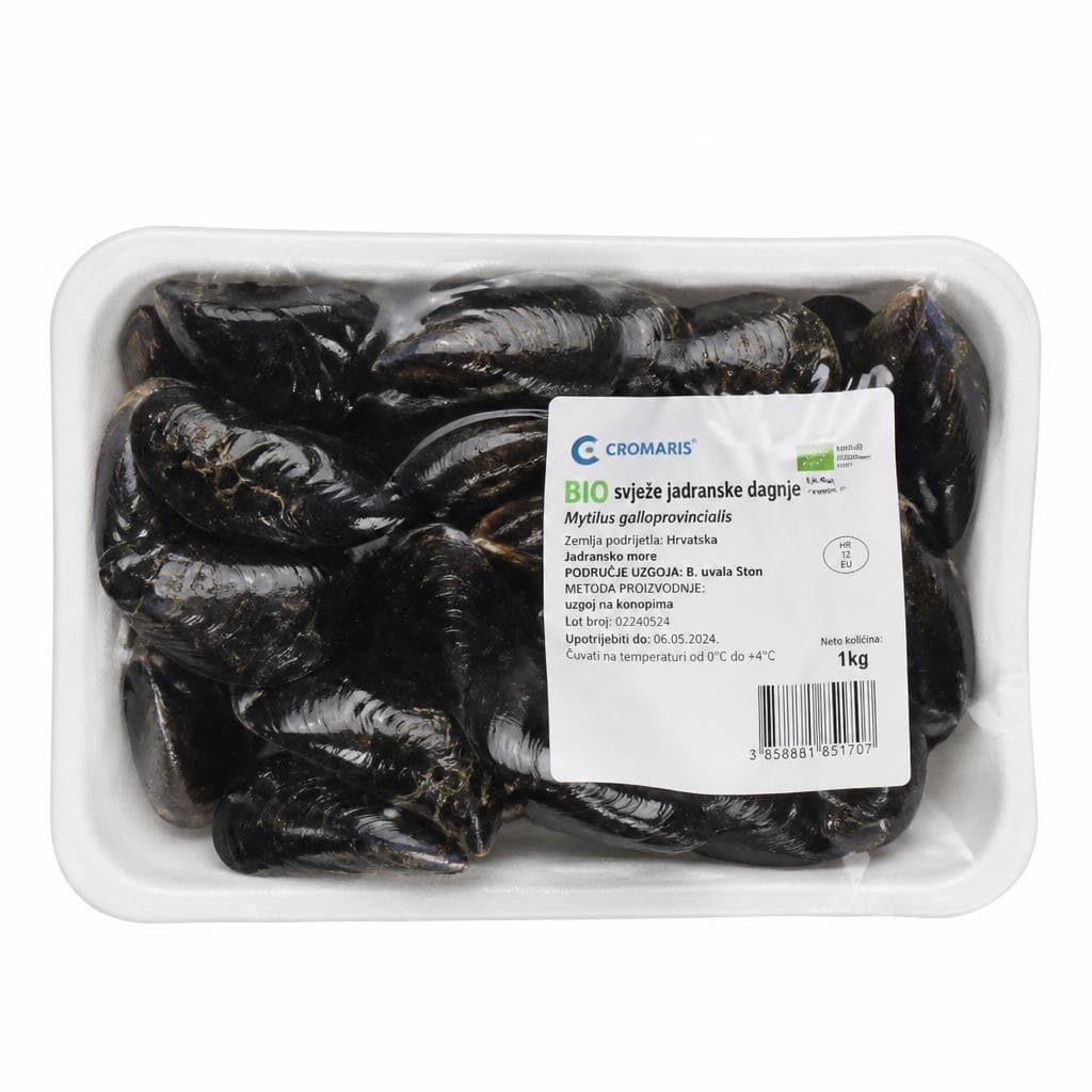 Bio svježe jadranske dagnje cca 1.5 kg Akcija u trgovini Lidl