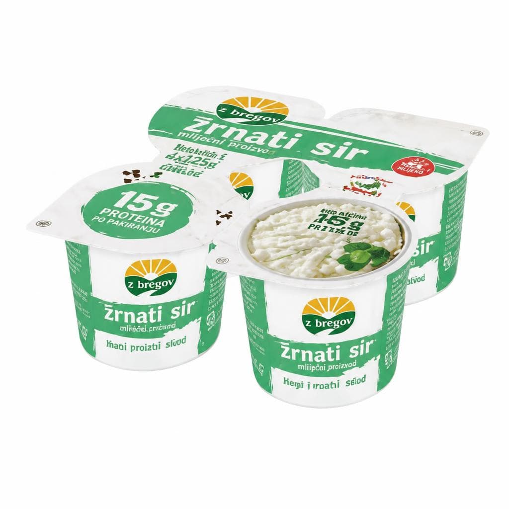 Zrnati sir 4 x 125 g Akcija u trgovini KTC