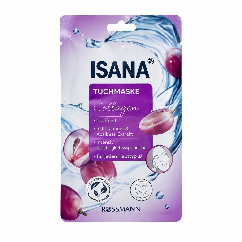 Maska za lice Isana collagen 1 kom Akcija u trgovini Spar