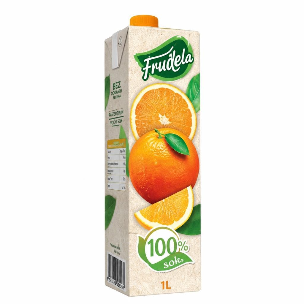 Sok naranča 100% Frudela 1 L Akcija u trgovini NTL