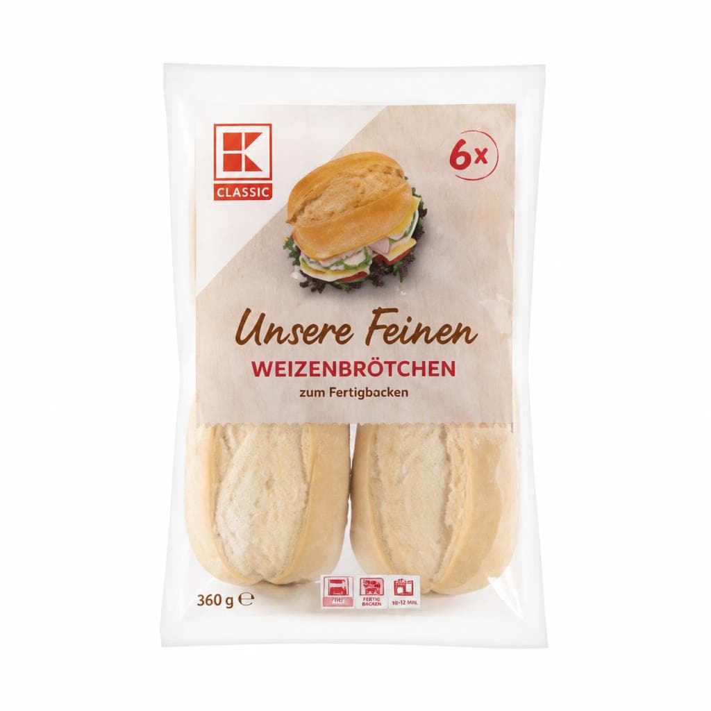 K Classic pšenična peciva 6 x 60 g Akcija u trgovini Kaufland