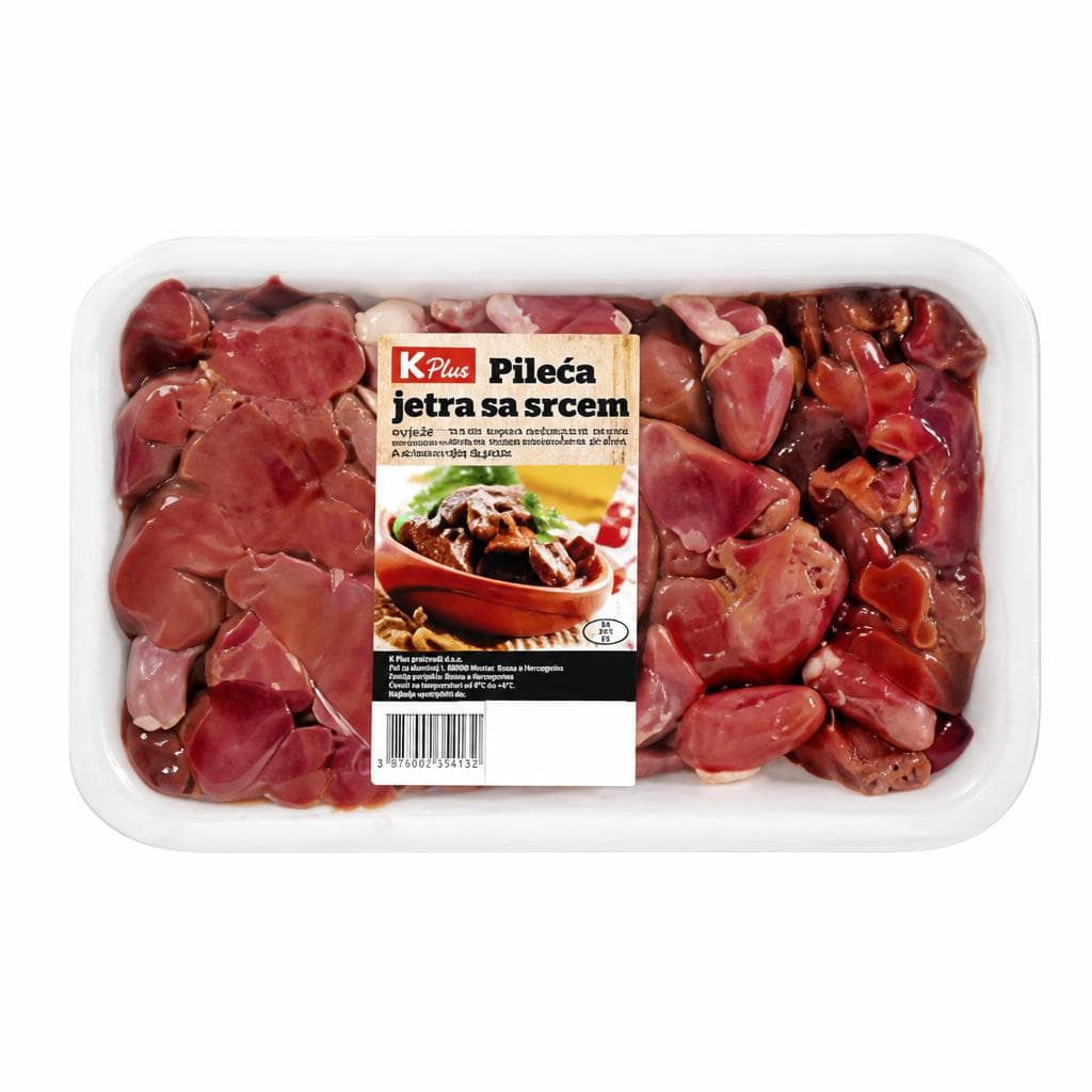K Plus pileća jetra sa srcem 1 kg Akcija u trgovini Konzum